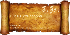 Burzu Zsuzsanna névjegykártya